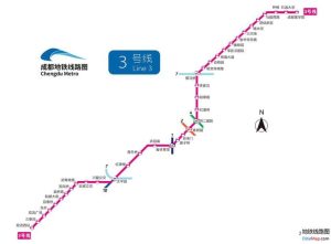 成都地铁3号线所有站点路线图-