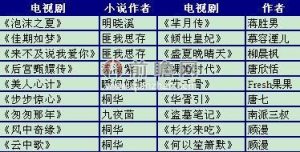 网络小说改编电视剧-