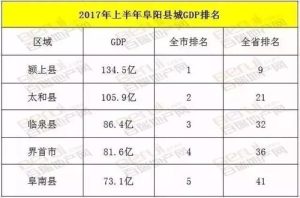 阜阳gdp-