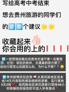 攻略贵州旅游的文案-