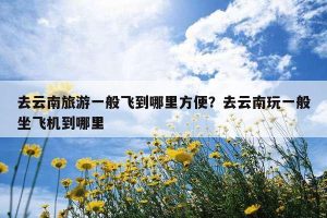 自己坐飞机去云南玩怎么安排-