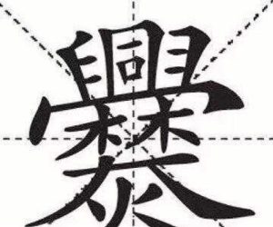 笔画多的生僻字-