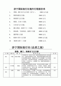 河南旅行社旅游报价-