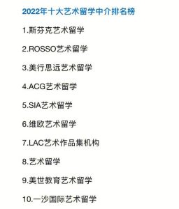 艺术留学中介排行榜-