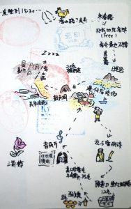 中国旅游攻略图手绘-