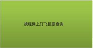 飞机票预订查询-