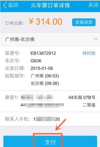 携程网订车票火车票南宁至新县-