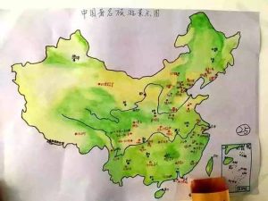 旅游地图中国景点简单-